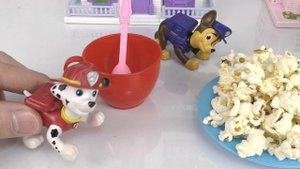 Ам Ням и Щенячий Патруль делят Попкорн. Мультики для детей.