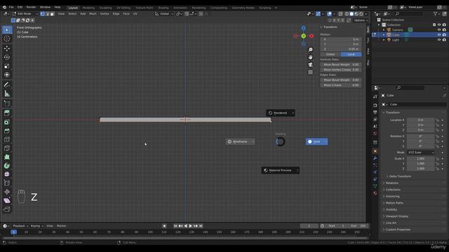 Chapter 2 - Starting with Blender (3.2), Lecture 10- Lecture 04 Modeling a table