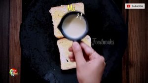 Bread Toast | Simple Milk Toast Recipe | Bread, Butter, Sugar, Milk | Foodworks