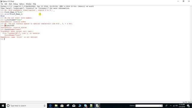Chapter 2 : 01- Python Identifiers | Python Variables | Identifiers Naming Conventions Rules