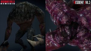 RESIDENT EVIL 3 REMAKE - ALL MONSTERS COMPARISON - ORIGINAL VS REMAKE