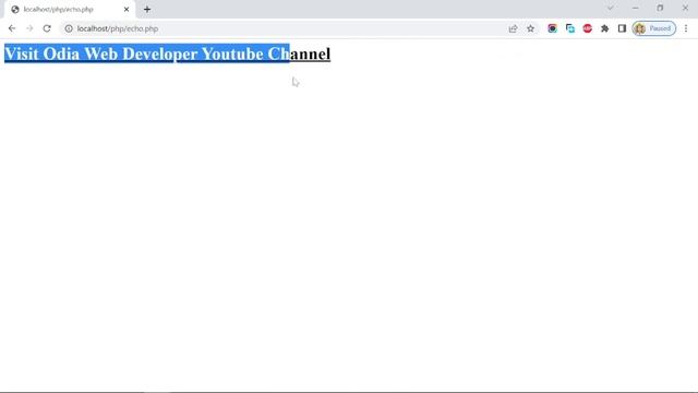 PHP Tutorial For Beginners In Odia | PART-19 | Examples Of Echo Statement In PHP