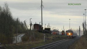 Тепловоз ТЭП70-0185 с Обозерской пассажирским поездом Котлас Архангельск