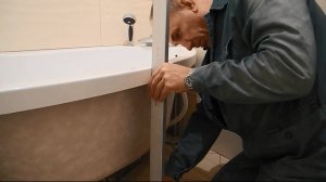 Монтаж угловой,акриловой ванны ч.3