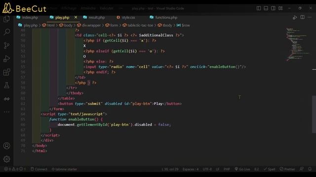 how to create tic tac toe in language php #php #programming #development