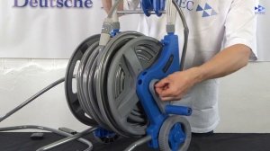 Катушка со шлангом с системой равномерной намотки HAITEC HT-WS45. Распаковка, сборка, обзор.