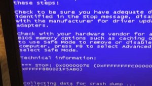Stop 0x0000007E как исправить синий экран