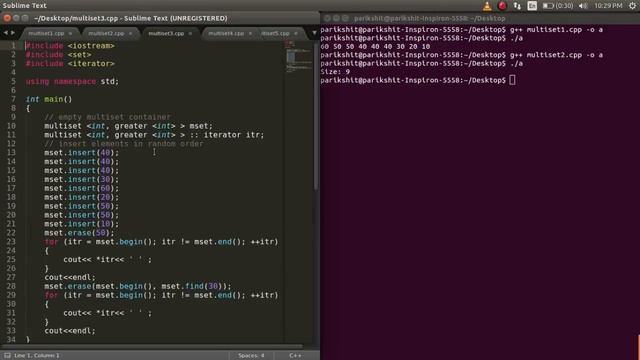 C++ Programming Language Tutorial | Multiset in C++ STL | GeeksforGeeks смотреть онлайн