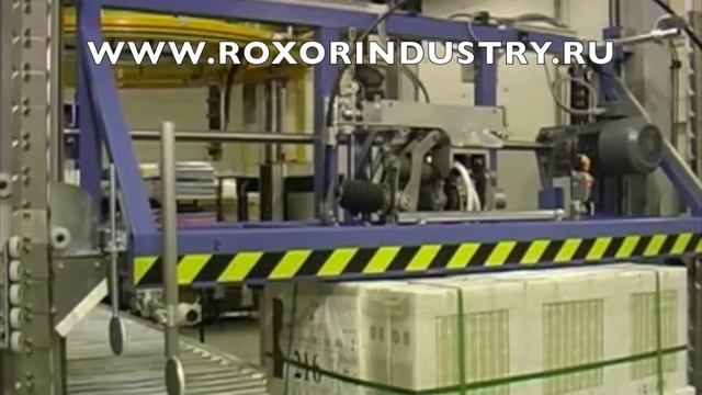 Упаковка кафельной плитки на поддоне. Оборудование Strapex H40U-C, VTS45EM-C (Switzerland), SWR 50. смотреть онлайн