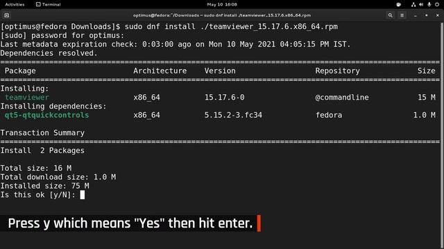 How to Install TeamViewer on Fedora 34 смотреть онлайн