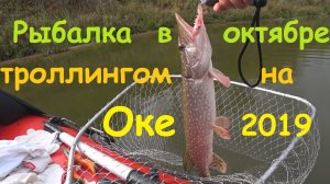 Рыбалка в октябре троллингом на Оке 2019.