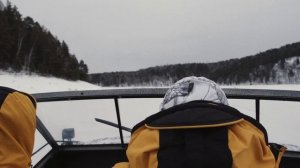 Зимняя рыбалка на окуня с аэролодкой! Почему аэроглиссер на буксире?!