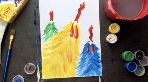 ПЕТУХ ? • Рисунок для детей • Рисование гуашью • Как нарисовать курочку и петушка красками • Гуашь