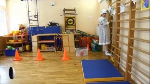 Занятие по физической культуре в средней группе