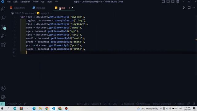 Complete CRUD Operations using HTML CSS Bootstrap v5 and JavaScript Local Storage | CRUD Applicatio