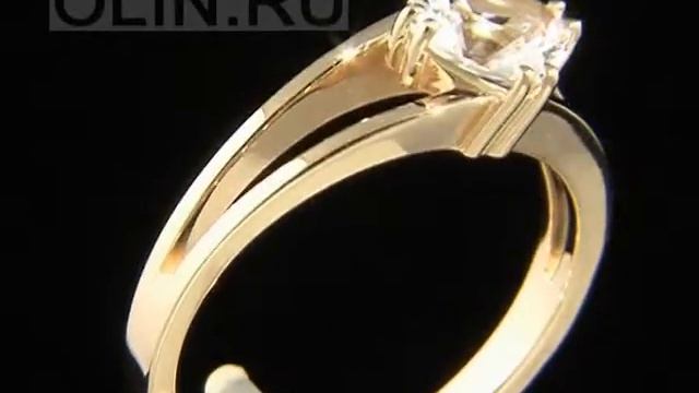 Раздвоенное золотое колечко с топазом смотреть онлайн