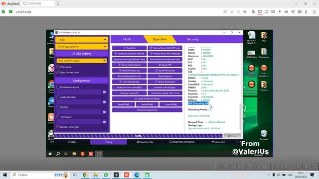 FRP Tecno Spark 9 Pro KH7n Сброс Аккаунта Гугл. TFM TOOL PRO. Удалённая разблокировка