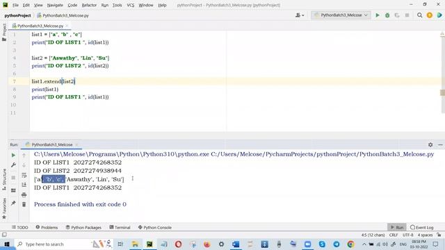 Day 6- Batch 3 - Python Language-List (Collection Data Type) and its properties - (continuation)