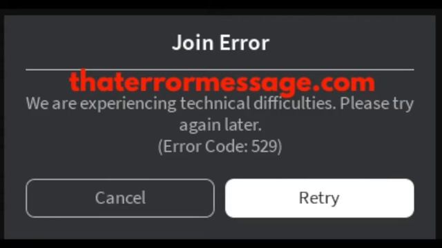 Код ошибки 529 в роблоксе. Ошибка 529 в РОБЛОКСЕ. Что означает ошибка 529 в РОБЛОКС. Код 529 РОБЛОКС. Technical difficulties ошибка Generals.
