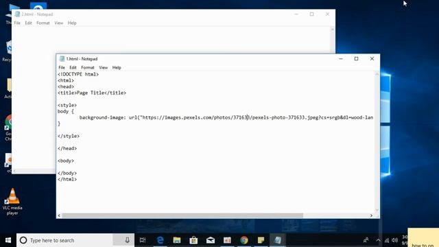 How to Add Background Image in HTML Using Notepad (2021) смотреть онлайн