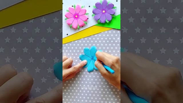 Красота! Самый ПРОСТОЙ СПОСОБ, как сделать цветы из бумаги #diy #papercraft #поделки