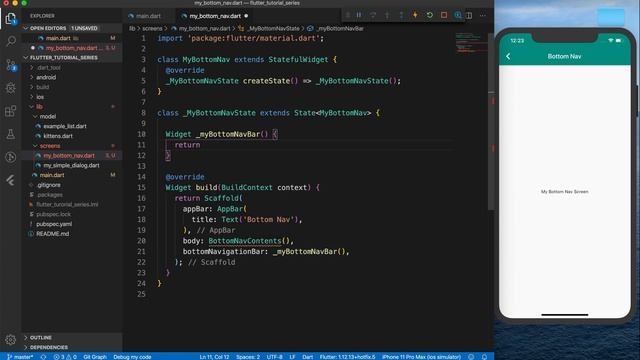 Flutter Tutorial Series | Bottom Navigation Bar part 1/2