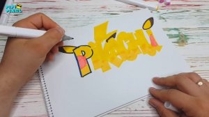 How to Draw Graffiti -- Pikachu !!! DETECTIVE PIKACHU
