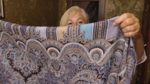 Видеообзор пп платков в размере 125×125 "Золотой петушок" Часть4 #павловопосадский#платок#шаль