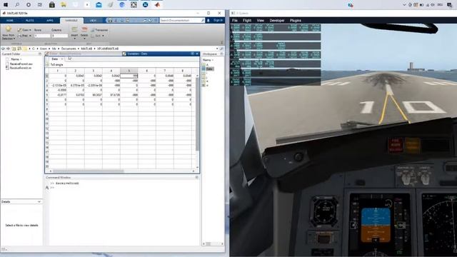 X-PLANE MATLAB DATA EXCHANGE USING UDP смотреть онлайн