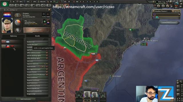 #2 Brasil Keiserreich Hearts of Iron 4 Gameplay Portugues PT-BR смотреть онлайн