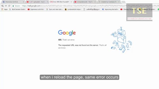 Google error 400 The requested URL was not found on this server смотреть онлайн