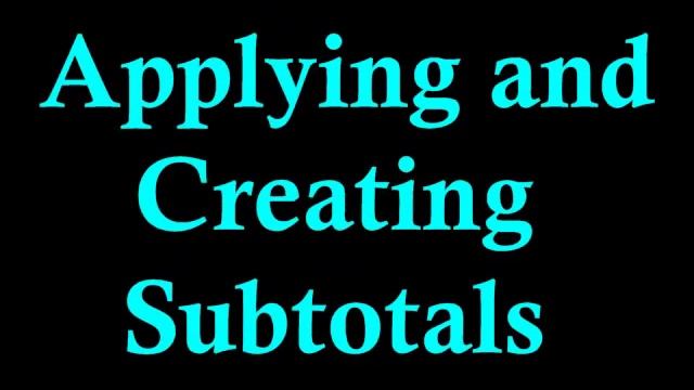 MS Excel 2007 Outlining and Subtotal смотреть онлайн