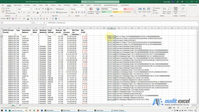 Excel CSV change delimiter and date format смотреть онлайн