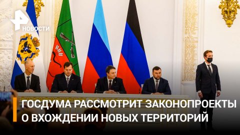 Сегодня Госдума приступит к ратификации договоров о вхождении новых регионов / РЕН Новости