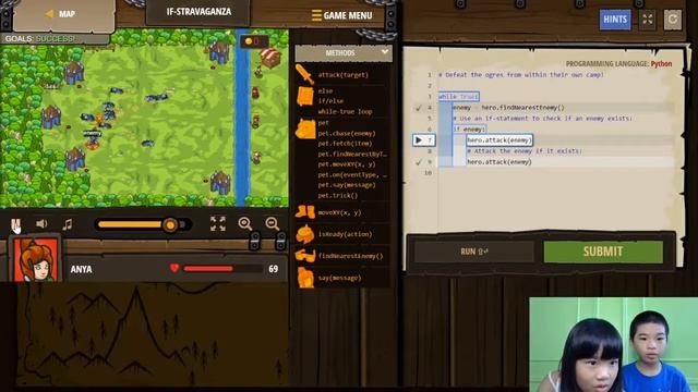 Secrets of Coding PYTHON in CodeCombat: Backwoods Forest - If-Stravaganza: Game Walkthrough