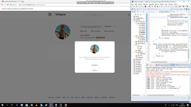 Remove followers back via instaBot смотреть онлайн