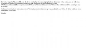Windows 8.1 missing WinRE.wim in WinPE