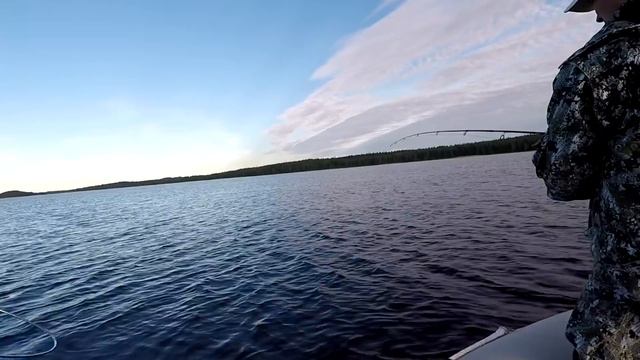 Охота на судака, на озере Янисъярви