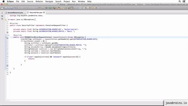 Advanced JAX-RS 24 - Implementing REST API Authorization смотреть онлайн