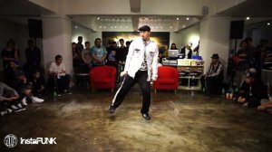 InstaFUNK 2015 Popping & Locking Battle - Hanai - Locking Judge Solo