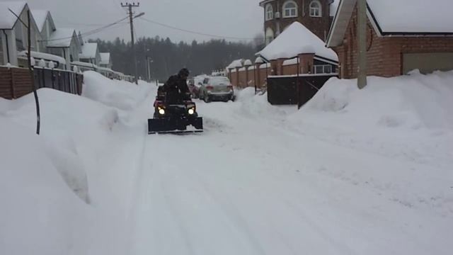 Снегоотвал для квадроцикла Stels 700GT смотреть онлайн