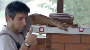 Беседка 6х4 с кирпичным мангалом своими руками, часть 8, мангал кирпичный