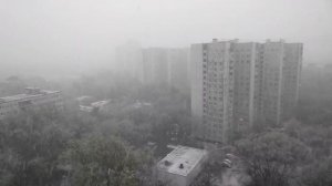 Снег в Москве в начале мая