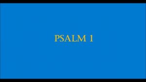 Psalm 1 Audio - New American Standard Bible (NASB)