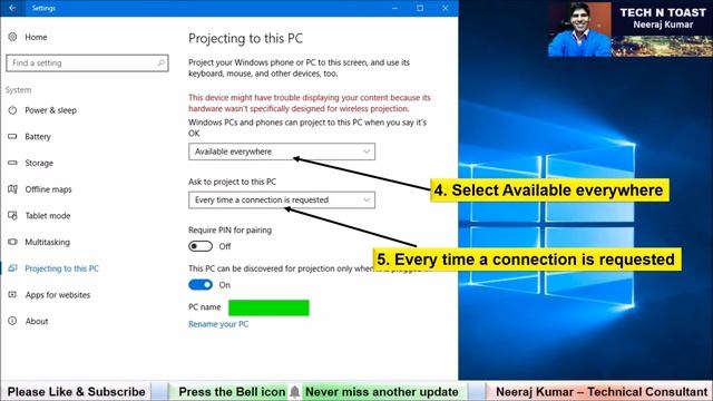 Windows Miracast Wireless Display setup by Tech N Toast смотреть онлайн