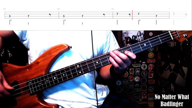 No Matter What by Badfinger - Bass Cover with Tabs Play-Along