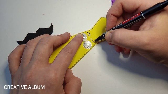 Handmade gift for dad. Craft from foamiran "Tie". смотреть онлайн