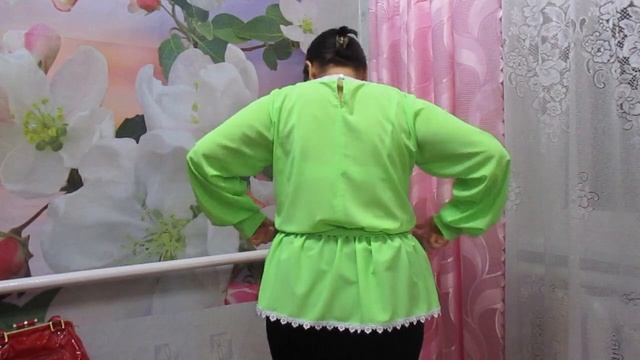 Как  сшить  блузку  из  шёлка .  Обзор  сшитой  блузки.
