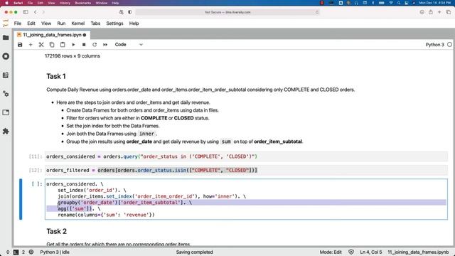 Programming Essentials Python - Overview of Pandas Libraries - Joining Data Frames смотреть онлайн