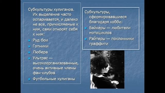 Презентация Молодежные субкультуры